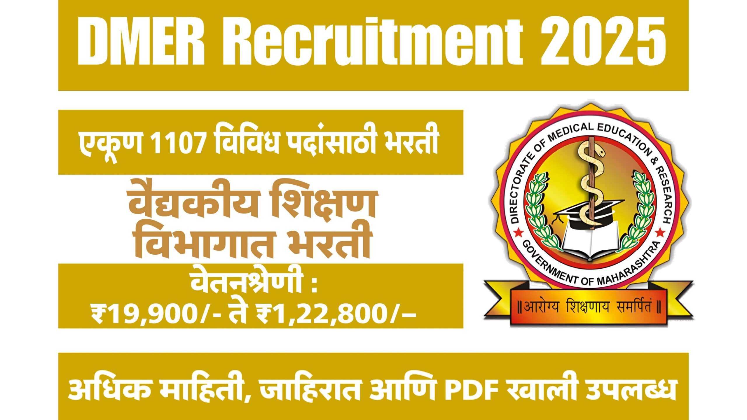DMER Recruitment 2025