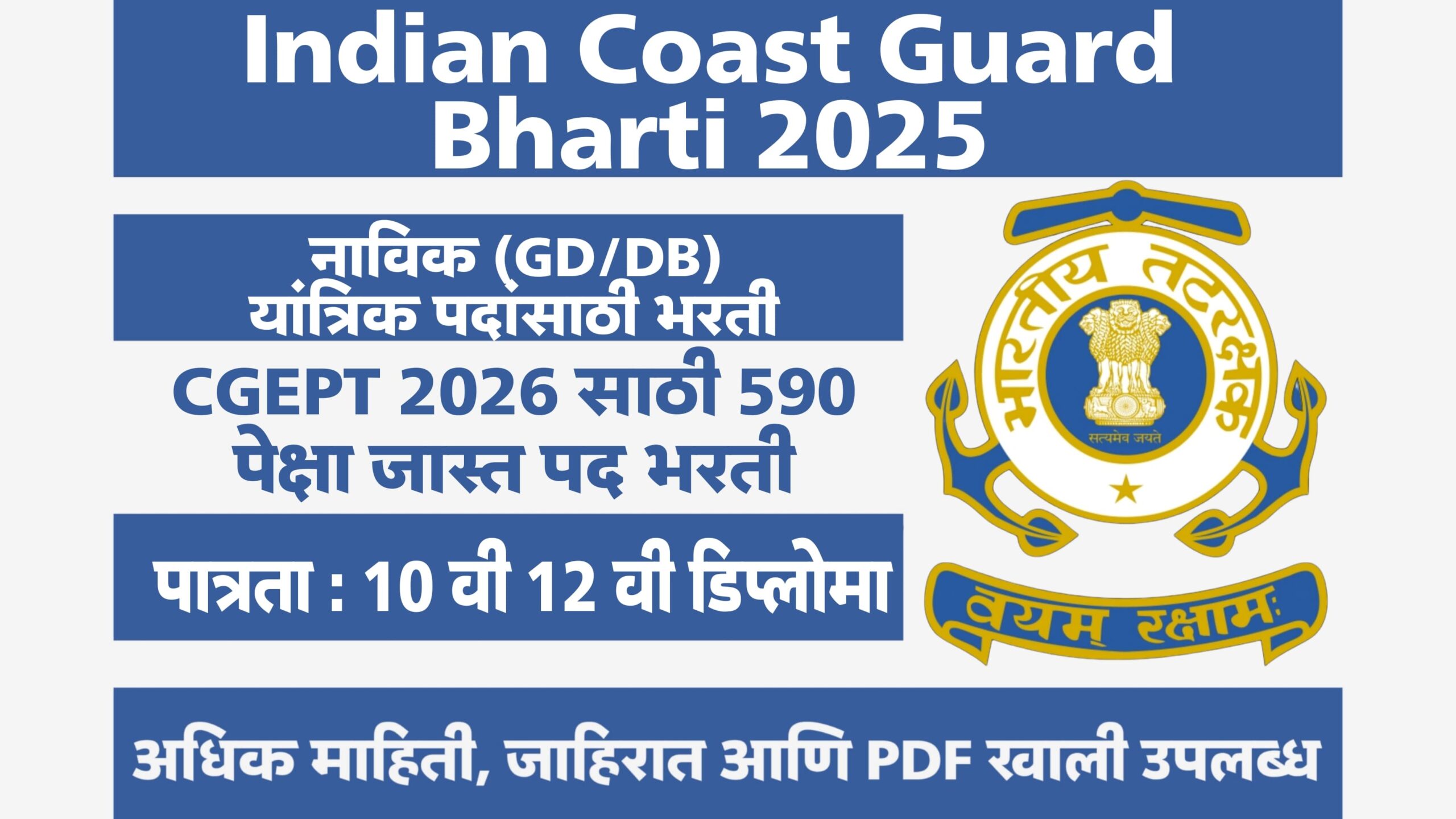 Indian Coast Guard Bharti 2025
