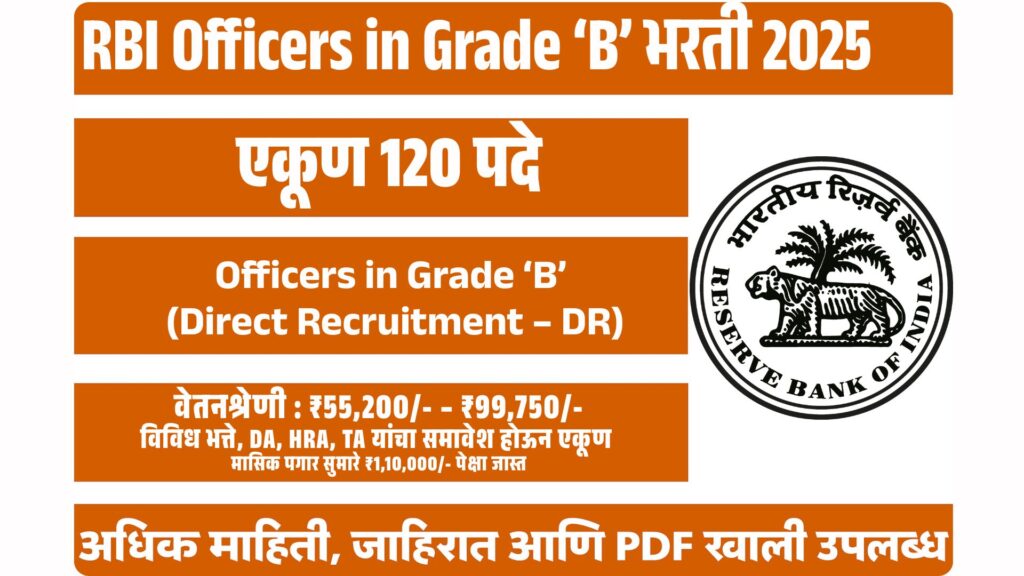 RBI Grade B Bharti 2025